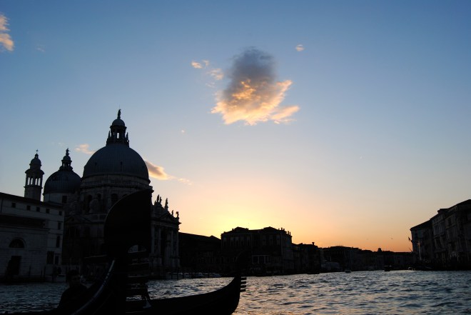 Sunset on the Grand Canal.