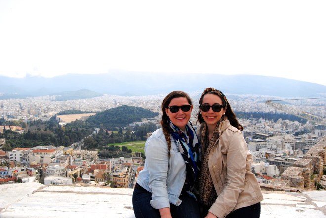 Melissa and I at one of the many outlook points atop the Acropolis.